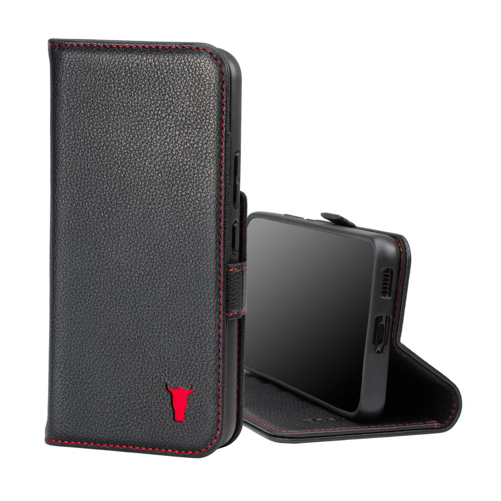 Galaxy S22 Housse en cuir (avec fonction de support) - Noir Image du produit 