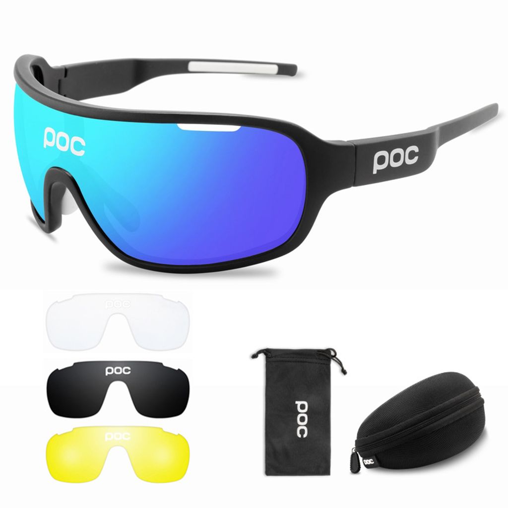 Unisex POC 5 Stück UV 400 Polarisiert Fahrradbrille Sportbrille Cycling Brille & 