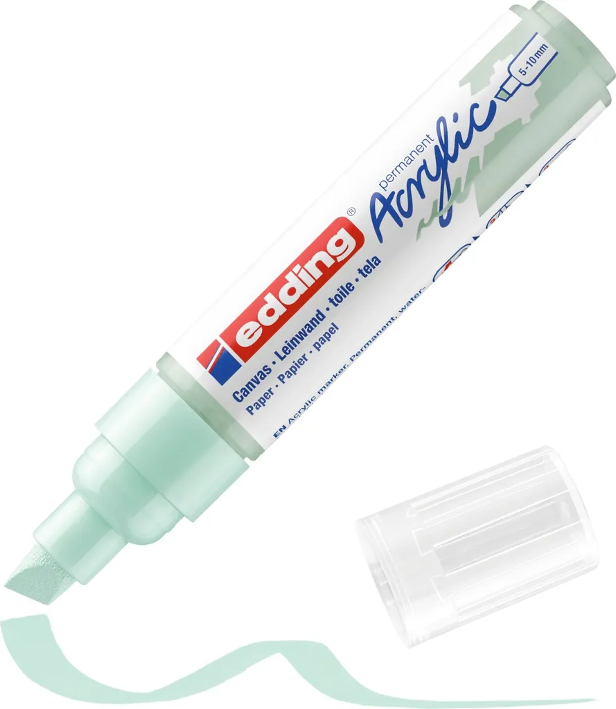 Marqueur acrylique edding 5000 large menthe douce - Lot de 5 feutres
