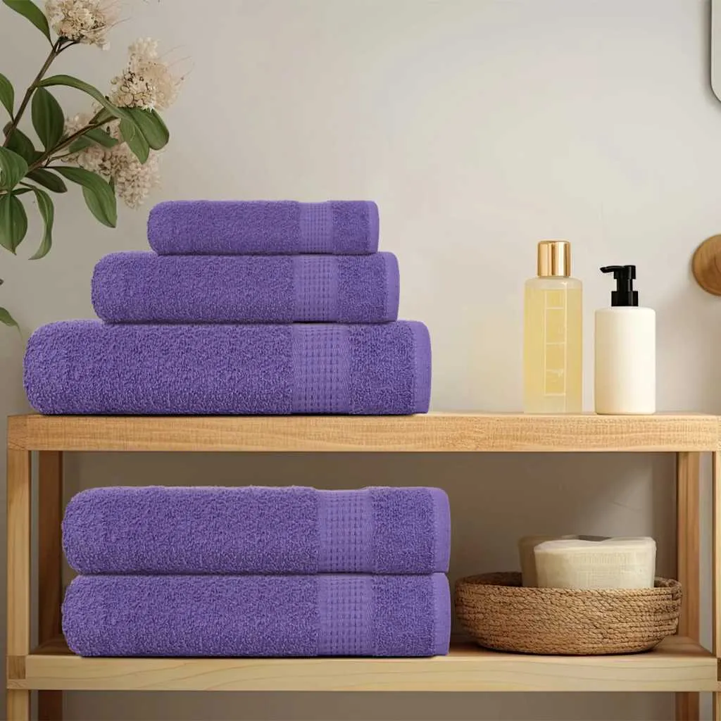 vidaXL Asciugamani Ospite 30x50 Viola | Set 2 Pezzi Cotone 360gsm
