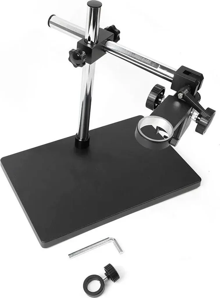 Trépied de table pour microscope numérique avec bras articulé noir réglable