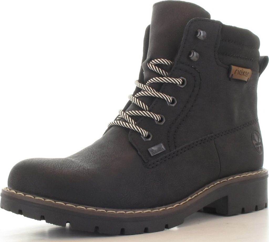 Rieker Damen Stiefelette Schnürer Gefüttert schwarz 39
