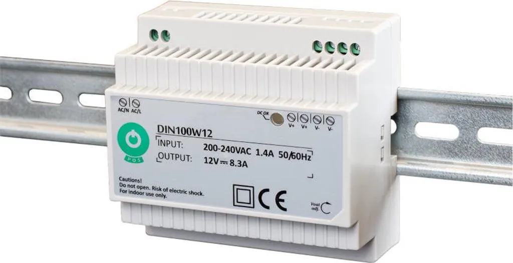 Alimentation rail DIN 24V pour domotique et vidéosurveillance 100W