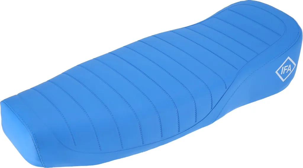 Remplacez votre selle Simson S51 S50 usée par ce modèle bleu texturé