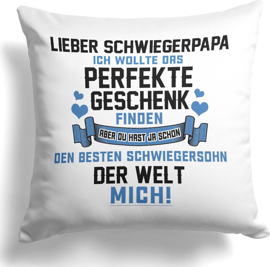 22Feels Schwiegerpapa Geschenk von Schwiegersohn Bräutigam Hochzeit Deko Vater Der Braut Männer Kissen Dekoration Wohnaccessoires Wohnzimmer Schl...