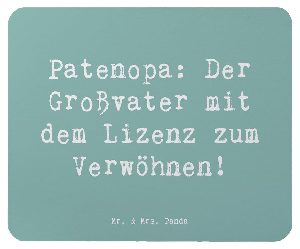Mr. & Mrs. Panda Mouse Pad Spruch Patenopa Verwöhnung - Meeresbrise - Geschenk, Patenschaft, Geburtstage, Mousepad, Opa, Taufpate, mausteppich, Ma...