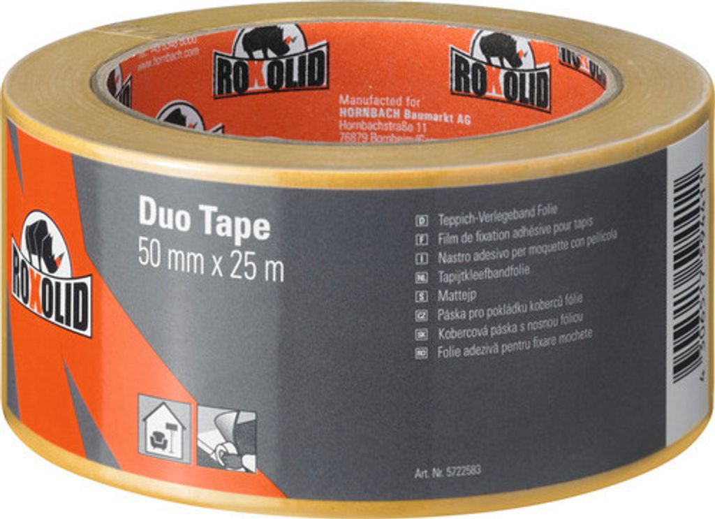 Kobercová oboustranná lepicí páska ROXOLID Duo Tape hnědá Obrázek produktu 