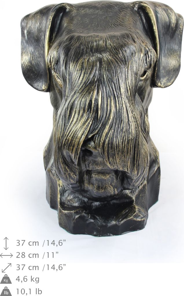 Schnauzer I - Hundebüste, großer Hundekopf für den Garten, einzigartige Wohnzimmerdekoration der Marke Art-Dog