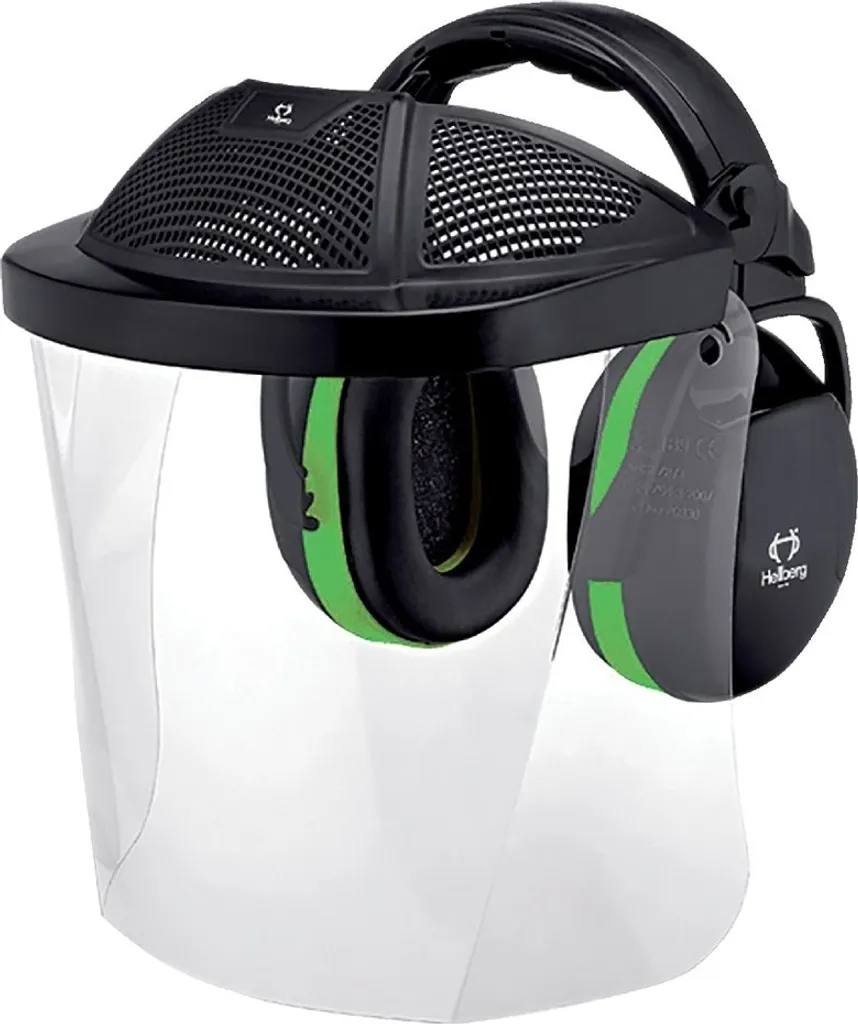 Protection tête HELLBERG visière PC anti-impact et antibruit confort