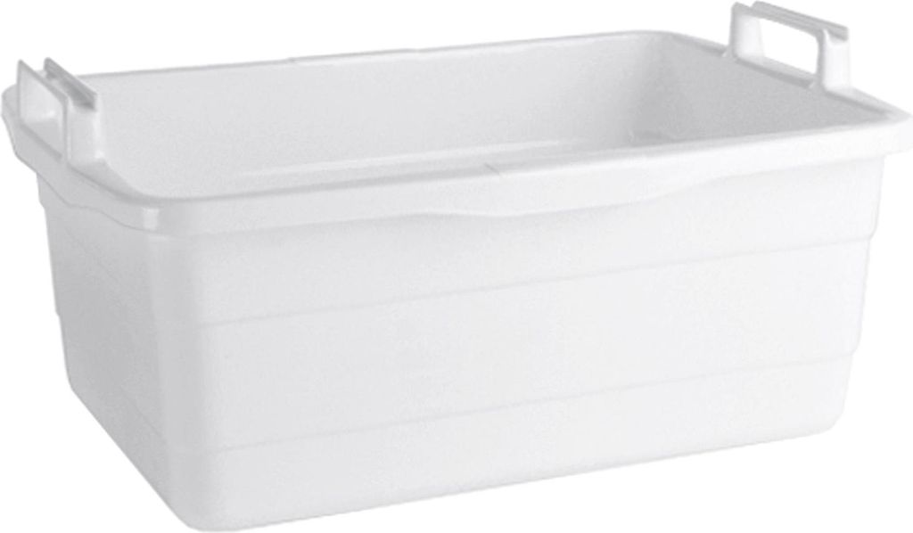 LOCKWEILER Wanne 50x35x20cm 26 Liter eckig Kunststoff weiß Produktbild 