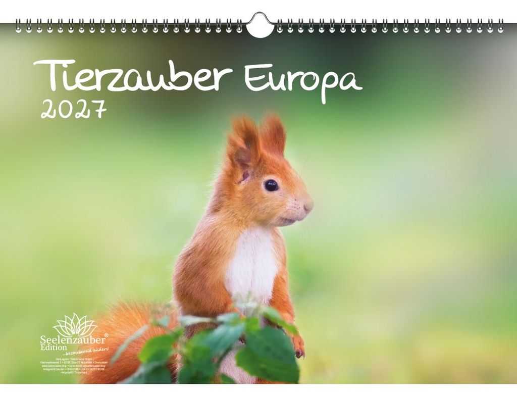 Tierzauber Europa DIN A3 Kalender für 2027 Tiere Wald Natur Baum - Seelenzauber