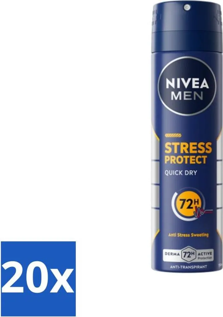 Nivea Men Stress Protect Spray 150ml - Stock 20 Pezzi Offerta Risparmio