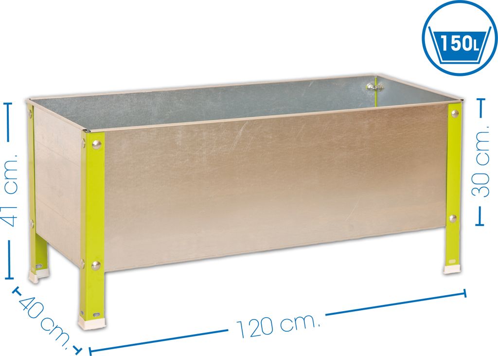 SIMONGARDEN URBAN Stadtgarten 410x1200x400 GRÜN/VERZINKT-150l