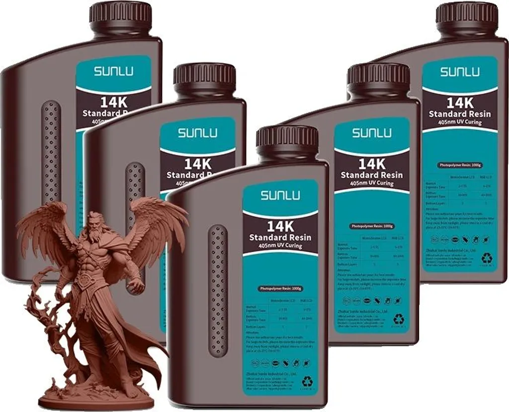 Résine photopolymère 14K acajou pour prototypes et miniatures de luxe