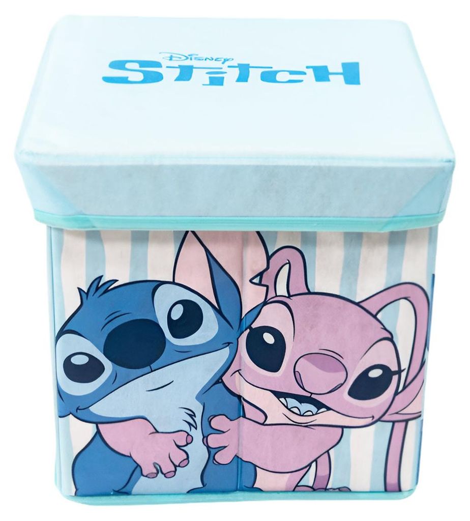 Disney Lilo und Stitch Angel Kinder Spielzeugkorb mit Deckel 30x30x30 cm