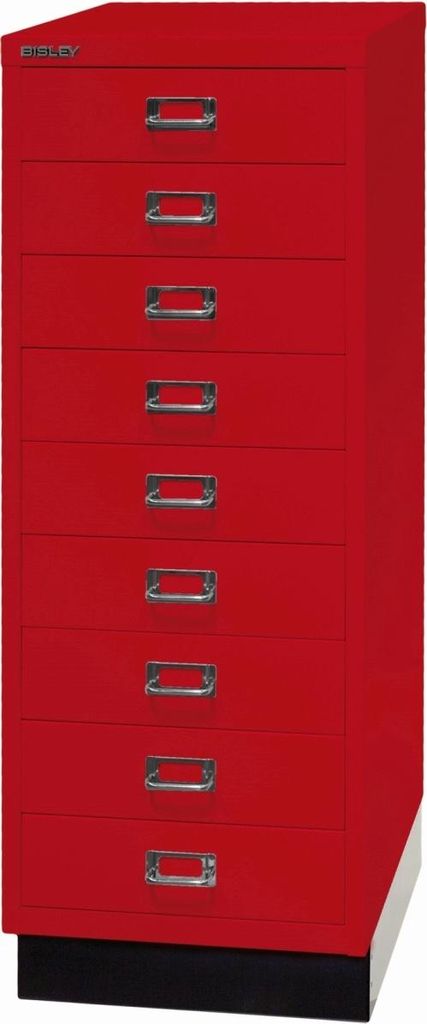 Schubladenschrank MultiDrawer 39er Serie Sockel A3 9 Schubladen kardinalrot