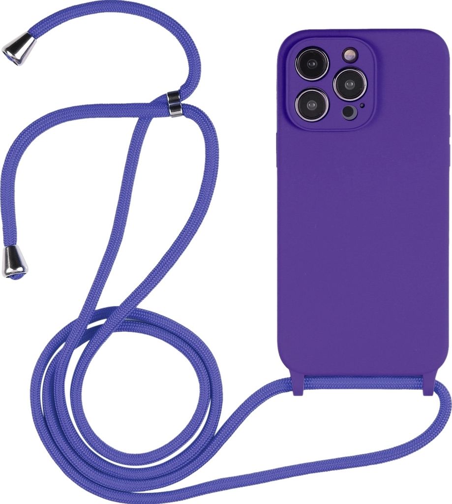 Mobigear Lanyard iPhone 15 Pro Silikon Handykette - Lila