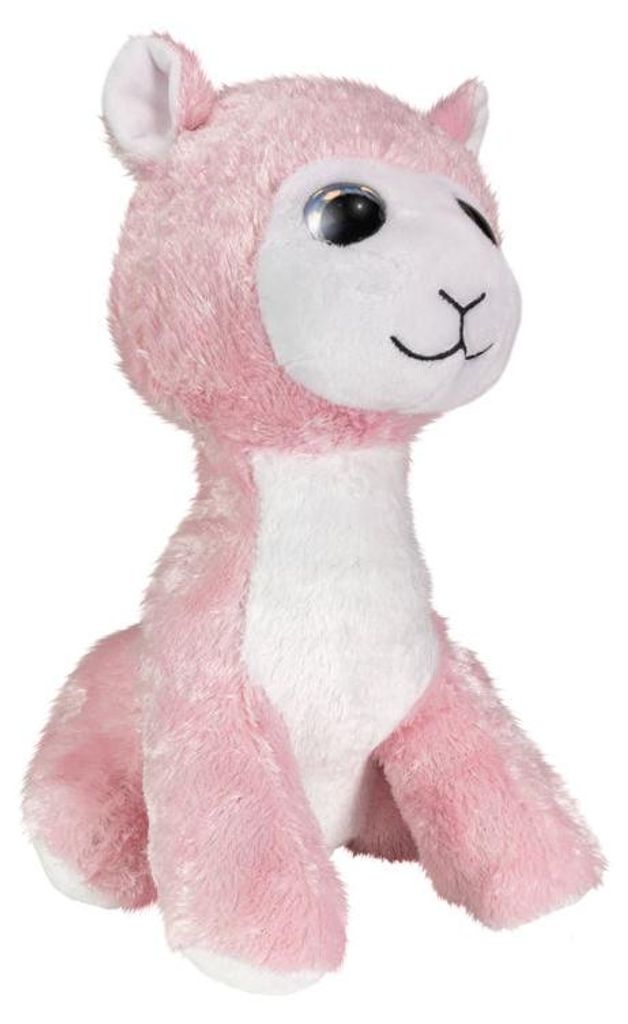 Lumo Stars Kuscheltier Lama Olivia 24cm Plüschspielzeug rosa weiß