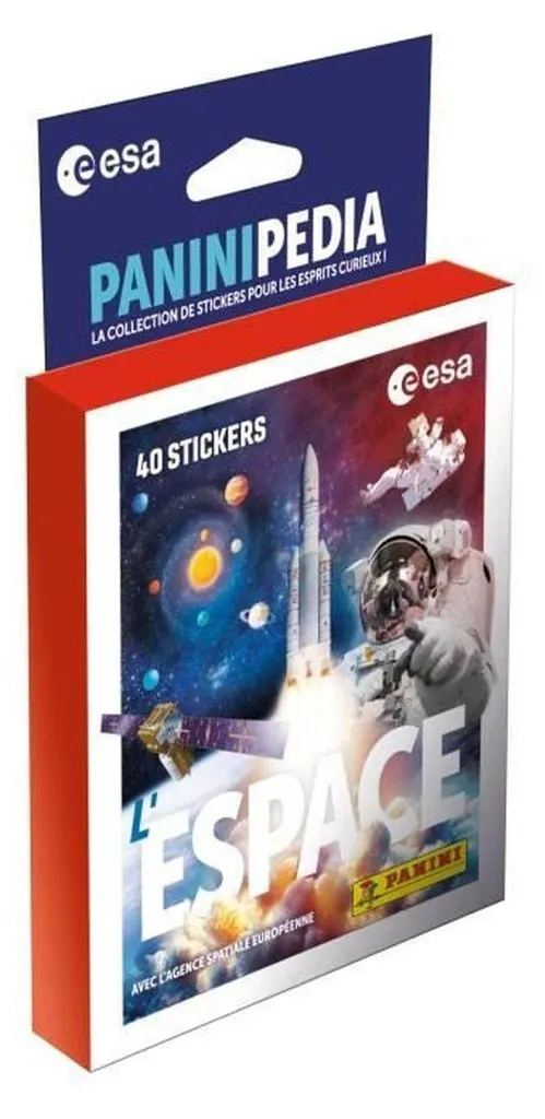Blister PaniniPedia Space de 8 poches : Images autocollantes de l'Espace