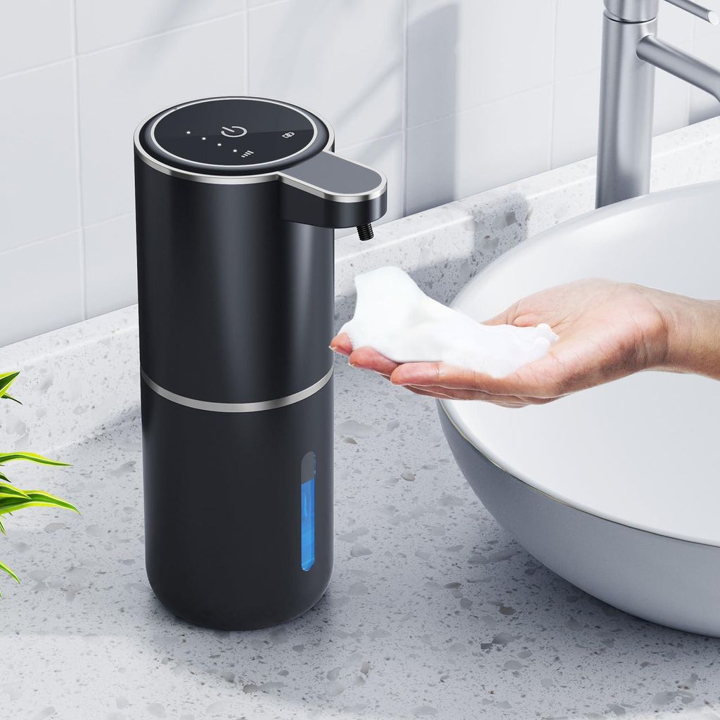 Automatischer Seifenspender, 380 ml, Wandmontage, berührungsloser elektrischer Seifenspender mit Sensor, USB-aufladbarer Schaumseifenspender für ...