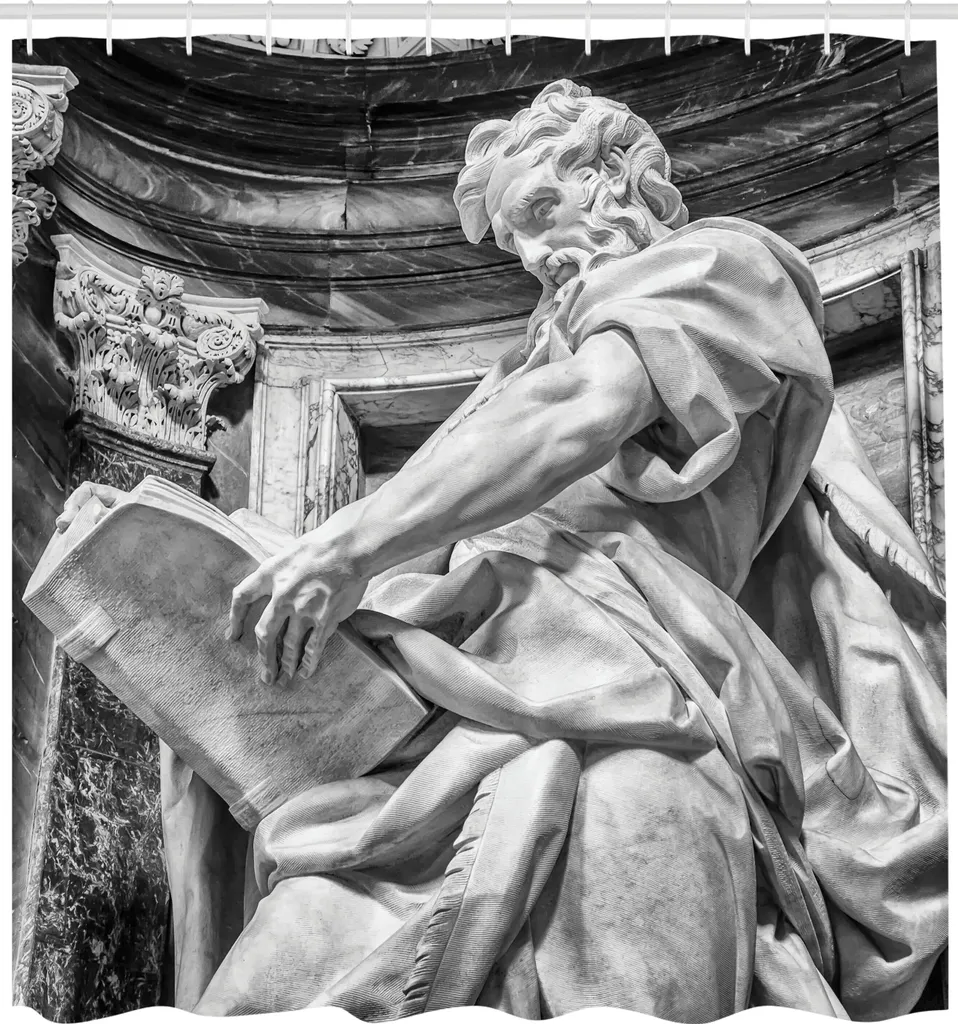 Offerta Tenda Doccia ABAKUHAUS Roma San Matteo 175x240cm Grigio Tessuto