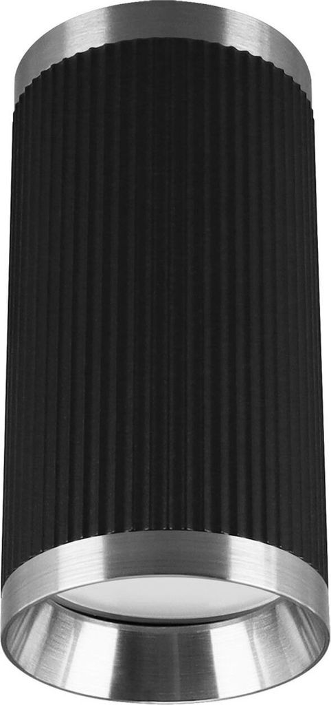 Deckenspot Metall rund Ø 5,5 cm Aufputz Schwarz Chrom GU10 Spot Lampe Decke