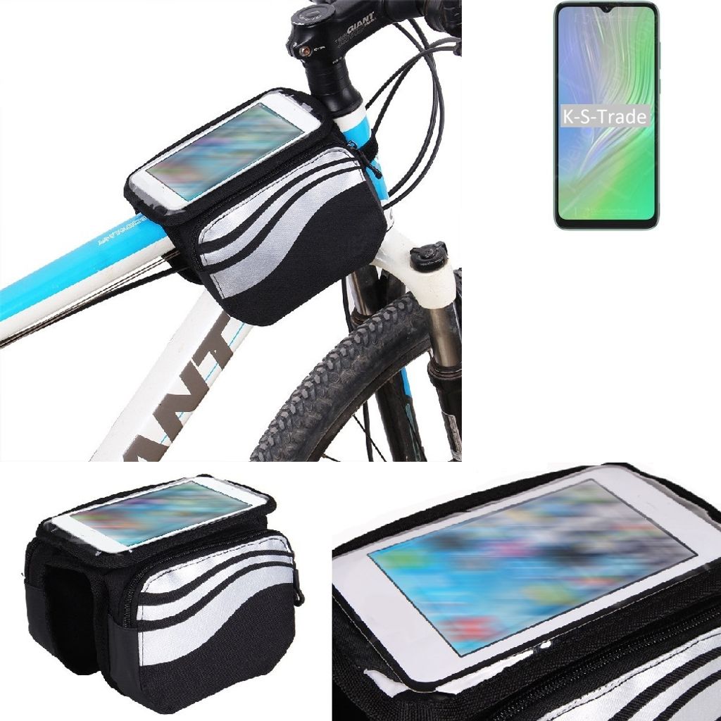 K-S-Trade Rahmentasche Fahrrad-Halterung kompatibel mit Blackview A55 Rahmenhalterung Fahrrad Handyhalterung Fahrradtasche Handy Smartphone Halterung