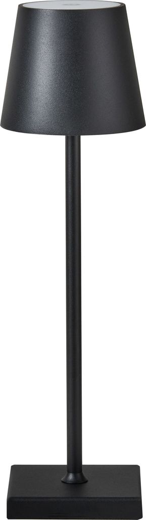 BELIANI Tischlampe Schwarz Metall Kabellos Wiederaufladbar Akku Touch Funktion LED Dimmfunktion USB Kabel Indoor Outdoor Tischleuchte Schreibtischl...