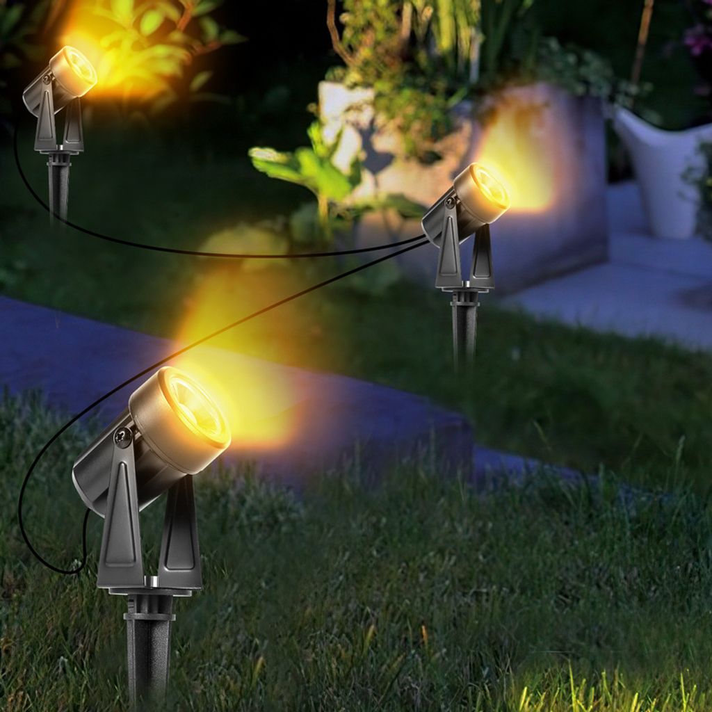 SWANEW 6tlg. LED Gartenstrahler mit Erdspieß, Außenstrahler Produktbild 5