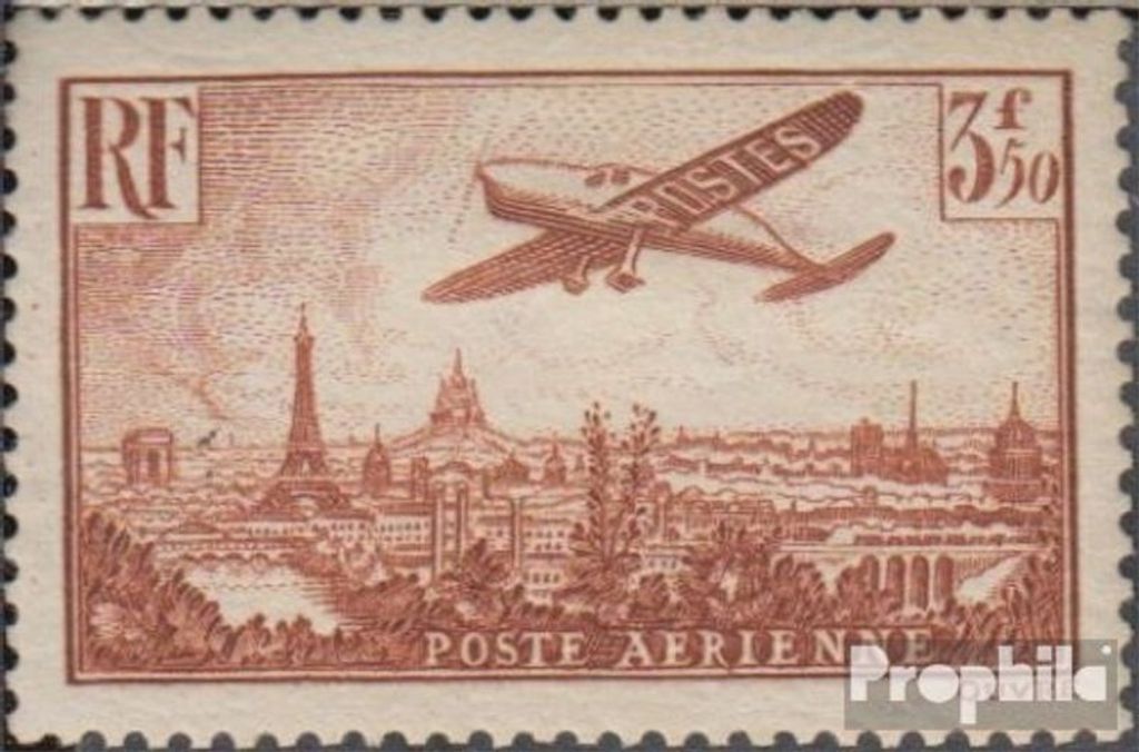 Briefmarken Frankreich 1936 Mi 310 mit Falz Flugzeug
