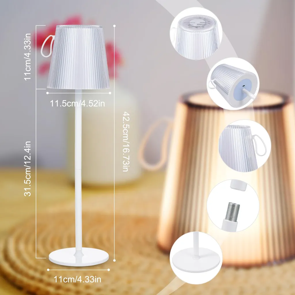 Lampe de Table LED RVB Tactile Modèle Crystal - Éclairage Dimmable Luxe - 2