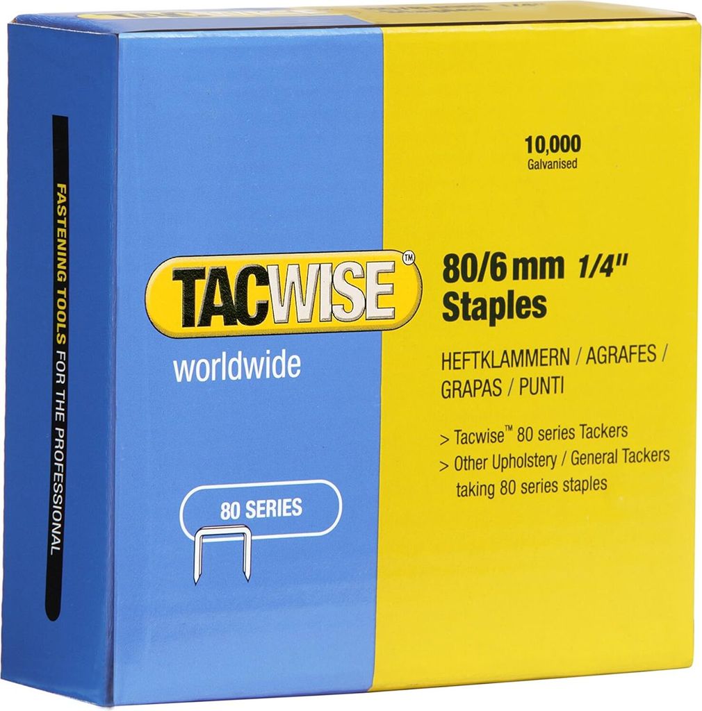 TACWISE Heftklammern 80/6 mm verzinkt 10.000 Stück Produktbild 