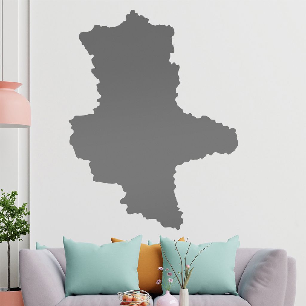 KIWISTAR Bundesland Sachsen-Anhalt - Magdeburg Bauhaus Dessau Wandtattoo in 6 Größen - Wandaufkleber Wall Sticker - Dekoration, Küche, Wohnzimme...