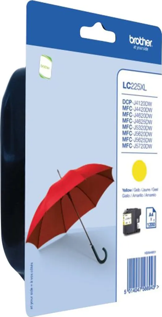 Cartuccia Originale Brother LC225XLY Giallo XL - 1200 Pagine Garantite