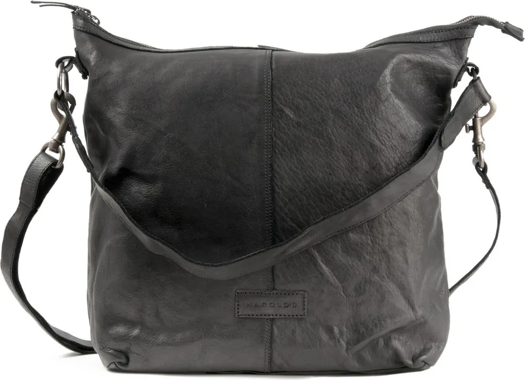 Sac shopper vertical en cuir végétal noir - Modèle Submarine de qualité