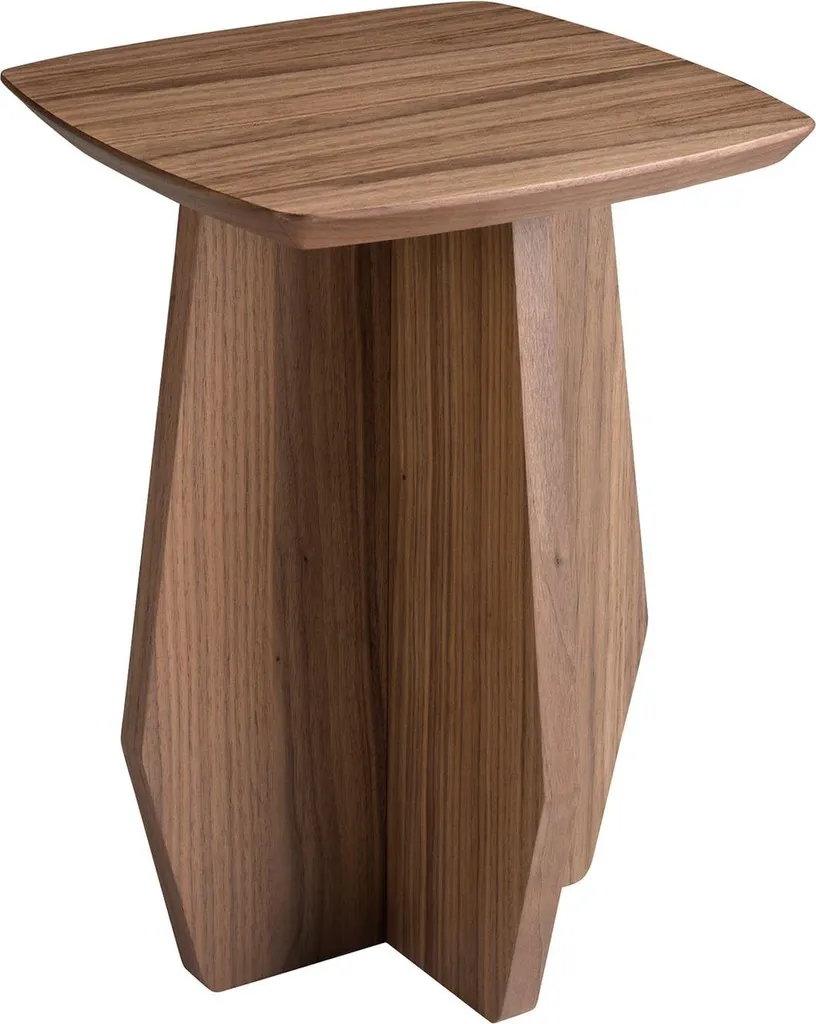Table d'appoint carrée noyer 2143 idéale pour salon et coin lecture