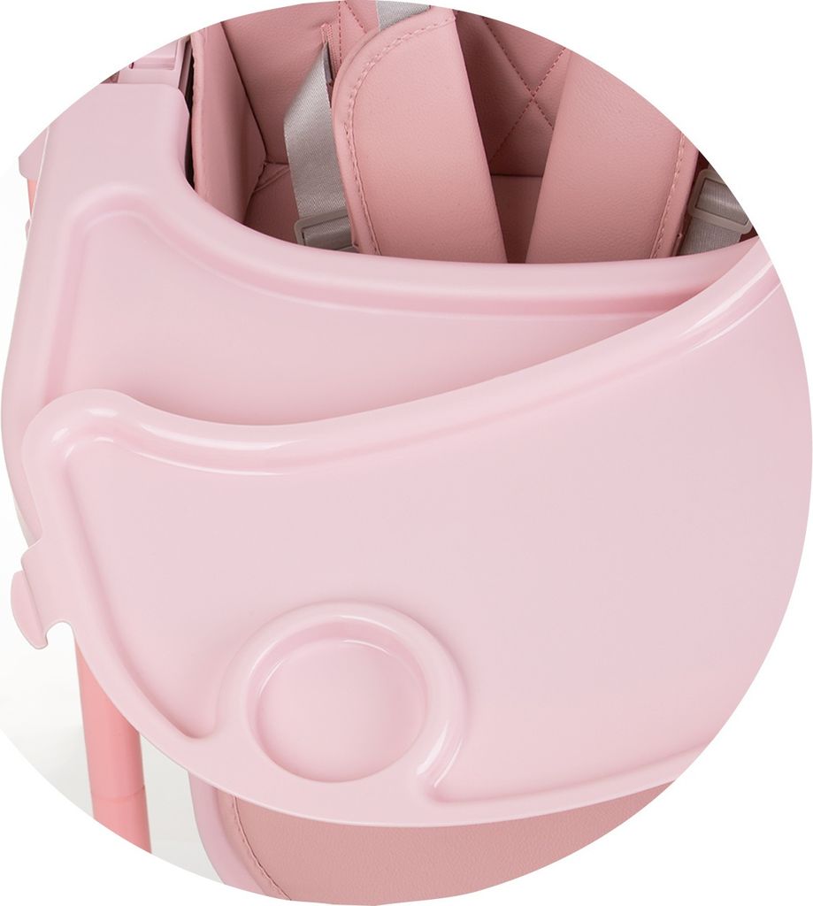 Seggiolone Candy Shop Grigio - Pieghevole, Regolabile, Con 4 Ruote E Poggiapiedi - Foto 13