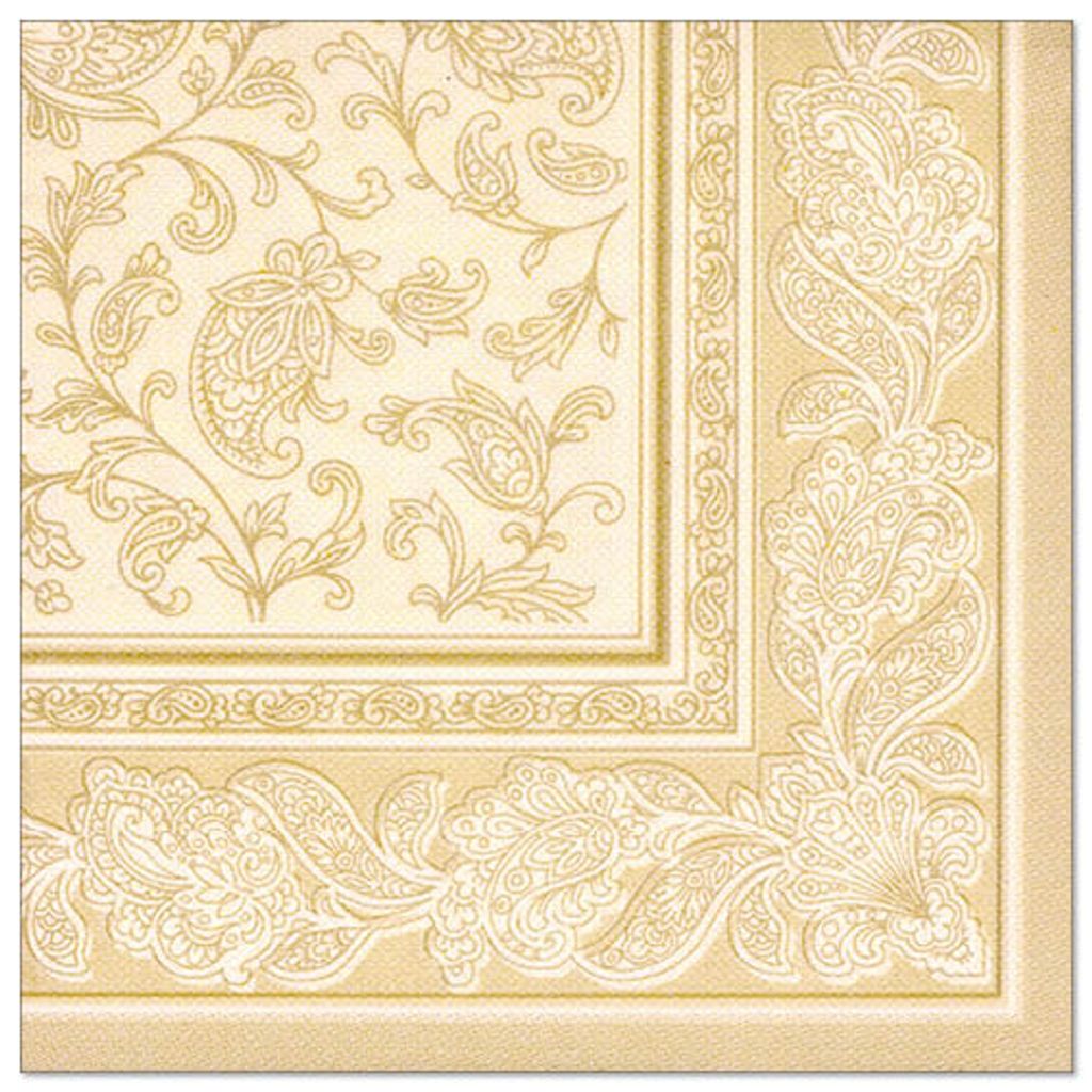 Papstar Serv.RC Ornaments champagner 40x40 cm 20 Stück