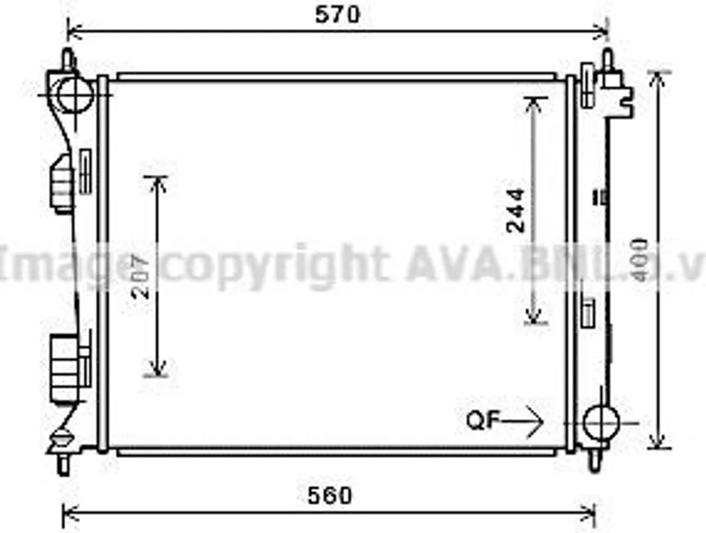 Radiateur de Refroidissement Moteur pour Hyundai Accent IV et i20