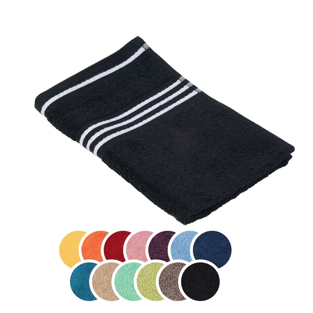 liebling Gästetuch Baumwolle, Serie Santos, 500 gr. / m², 30 x 50 cm, , 60 Grad, saugstark, schnelltrocknend, Farbe: schwarz