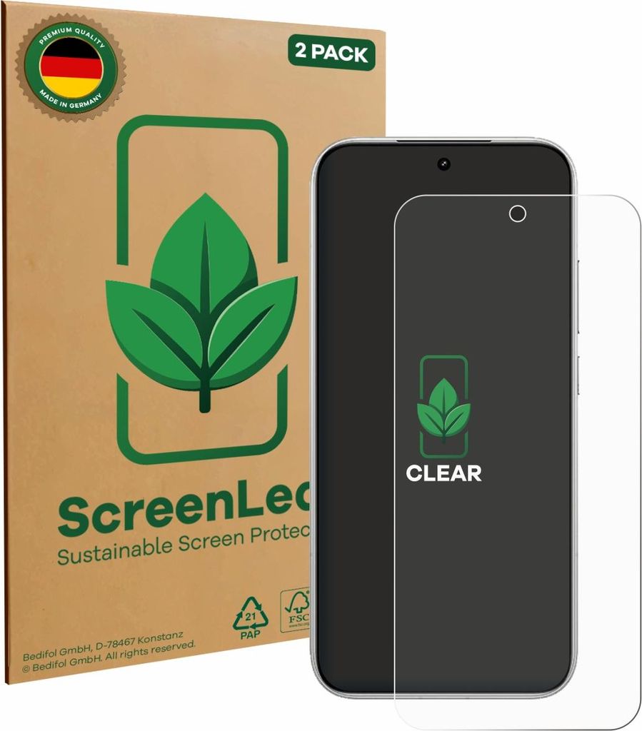2x ScreenLeaf Schutzfolie für Xiaomi Poco F8 Pro 5G nachhaltiger Displayschutz Display Schutz Folie Klar Transparent