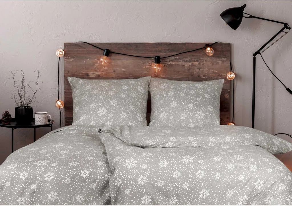 Housse de couette en flanelle grise 135x200 cm ESPRIT Literie Hiver