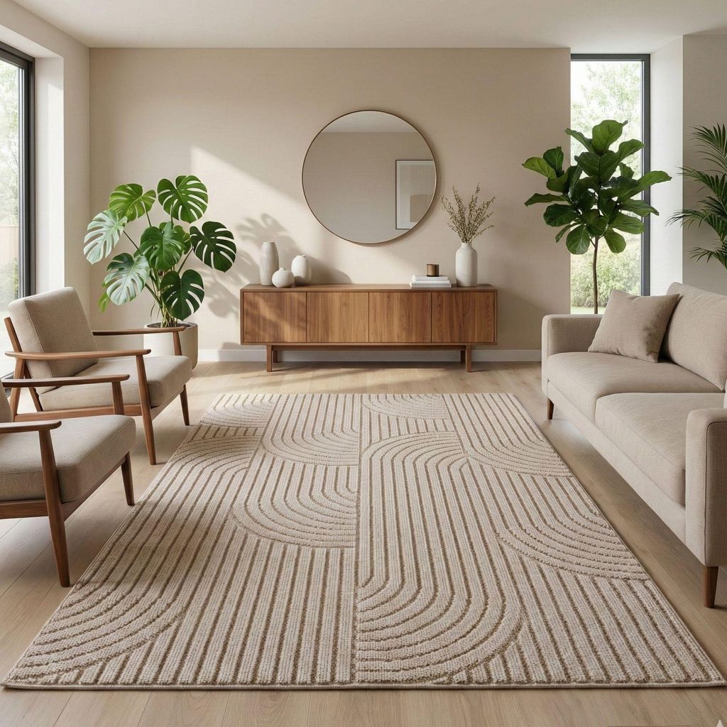 Carpetsale24 Teppich Wohnzimmer Boho Design Bouclé Schlingenflor Skandi Stil Robust Superweich für Schlafzimmer, Grösse: 240x340 cm