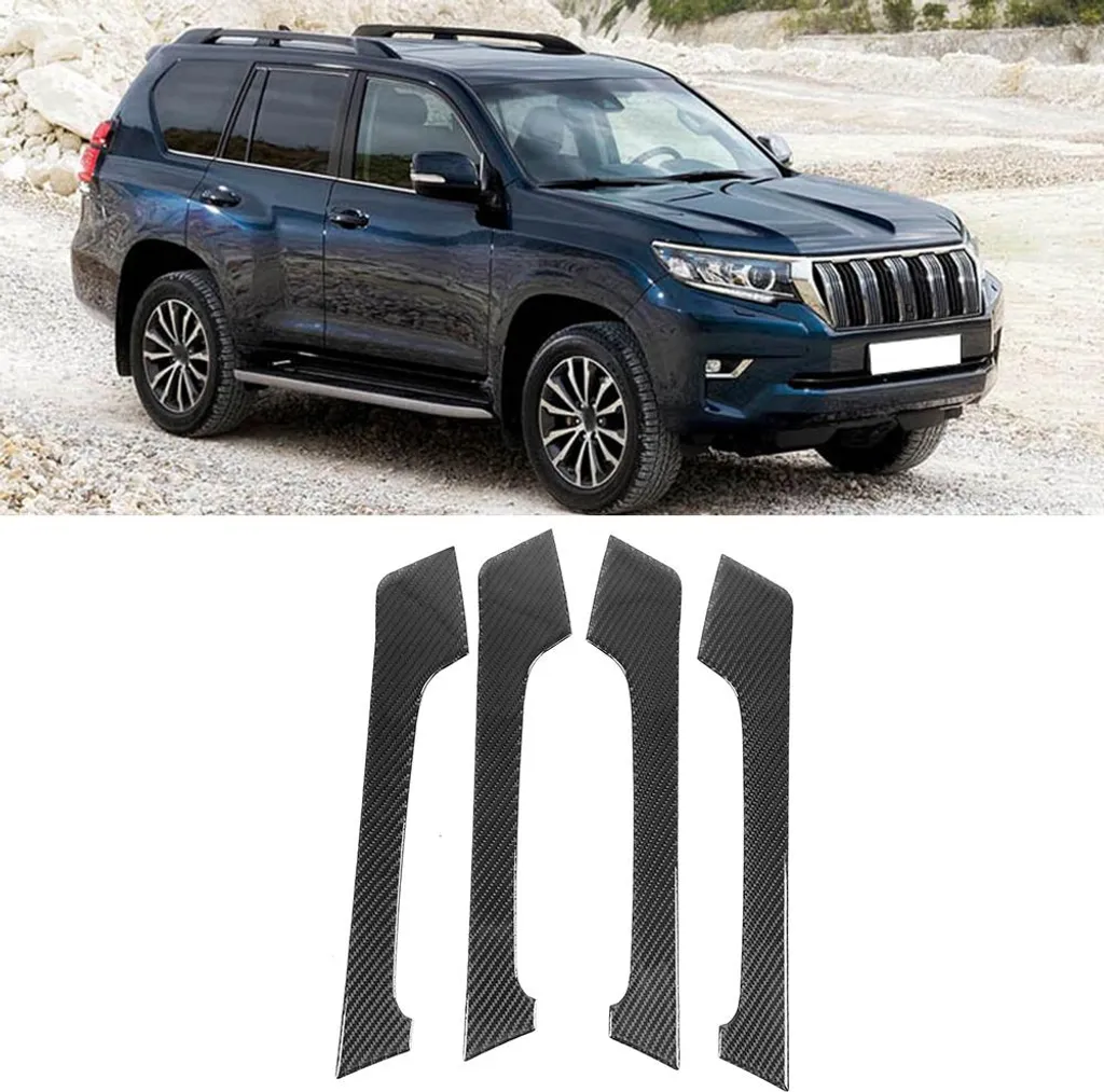 4 Pièces de Revêtement Poignée Carbone pour Toyota Land Cruiser Prado