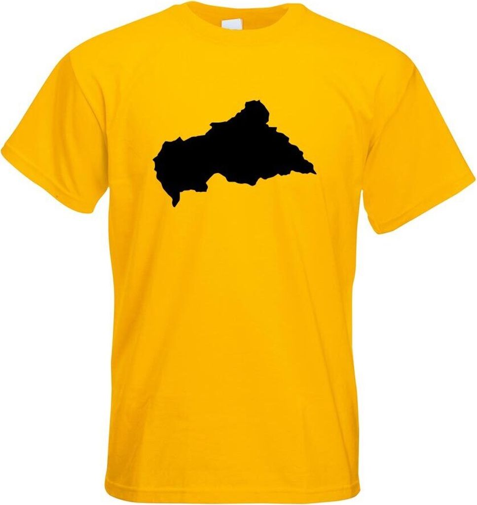 Kiwistar - T-Shirt - gelb - Zentralafrikanische Republik Herren Funshirt Bedruckt Design Sprüche Spruch Motive - mit Motiv Bedruckt - Funshirt Des...