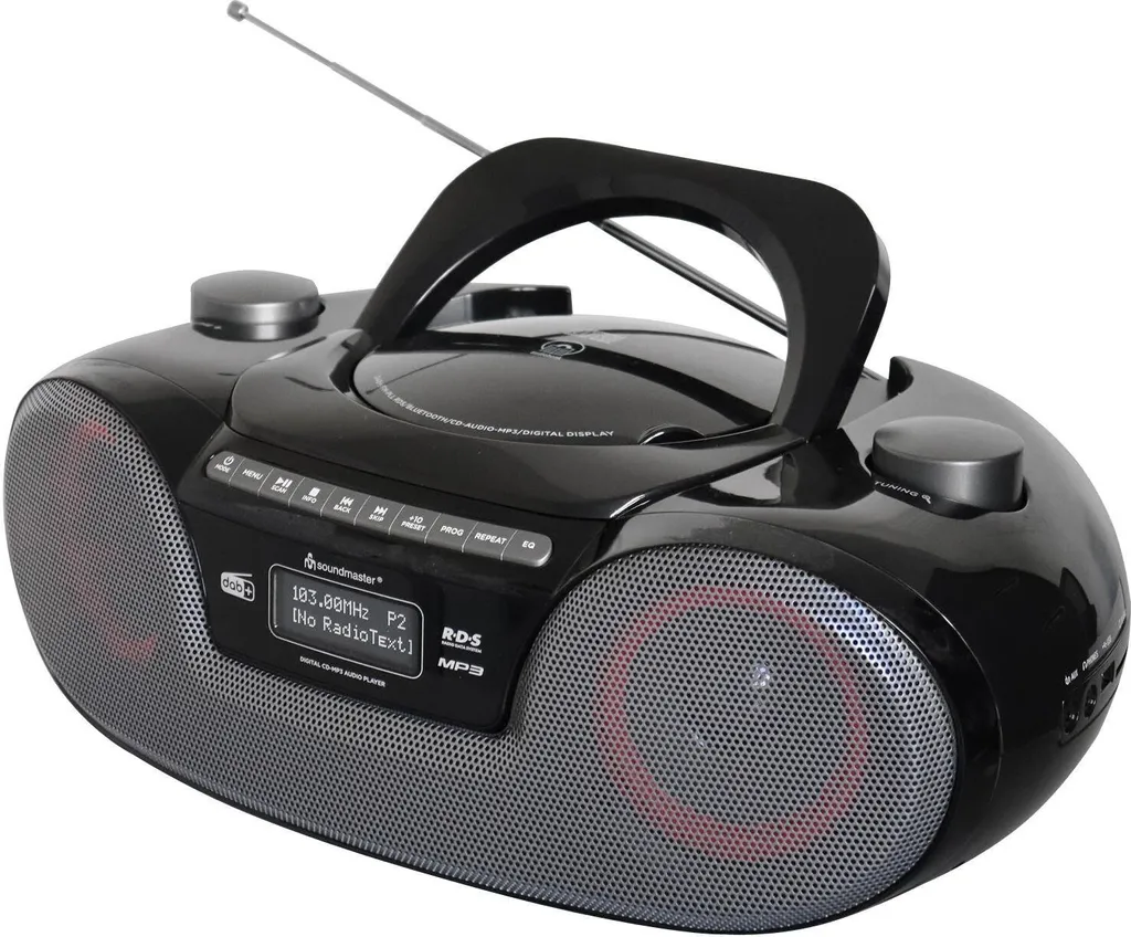 Soundmaster SCD8300SW Boombox Radio DAB+ FM CD USB SD Bluetooth Noir