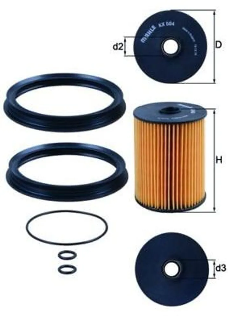 Filtre à carburant KX 504D KNECHT avec technologie de filtration active