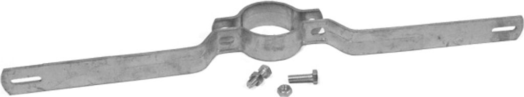 Rohrschelle f. Flach-Verkehrszeichen,Typ R350,Lochabstand 500mm,Pfosten-Ø76,1mm