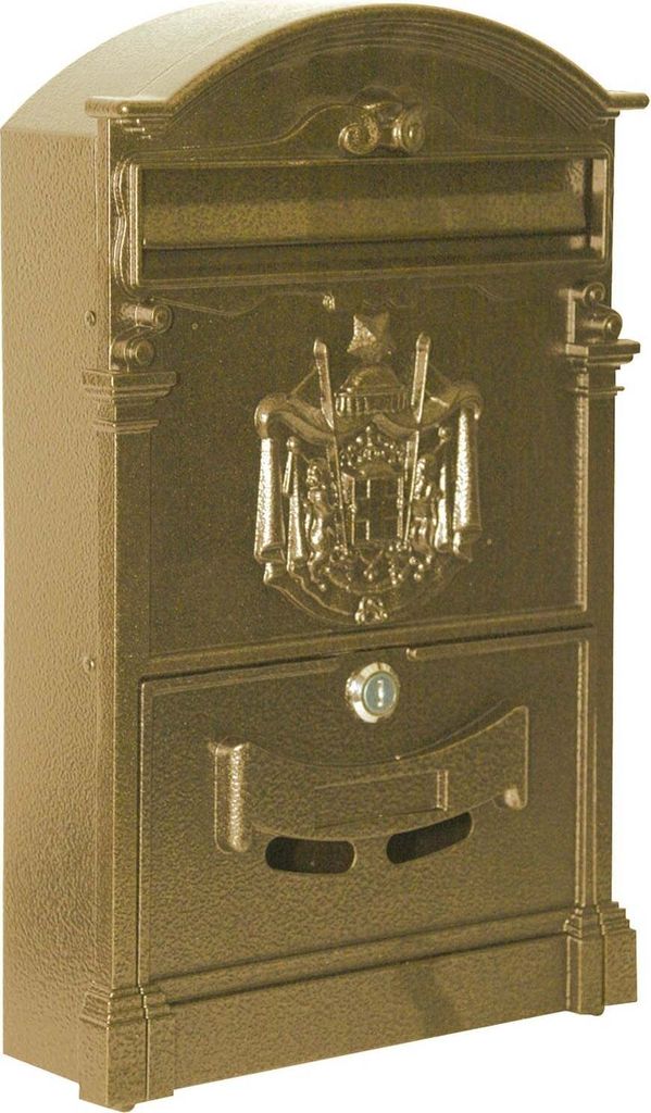 Aluminium-Briefkasten im Magazinformat 26x9xH41 Villa Italia BRIXO