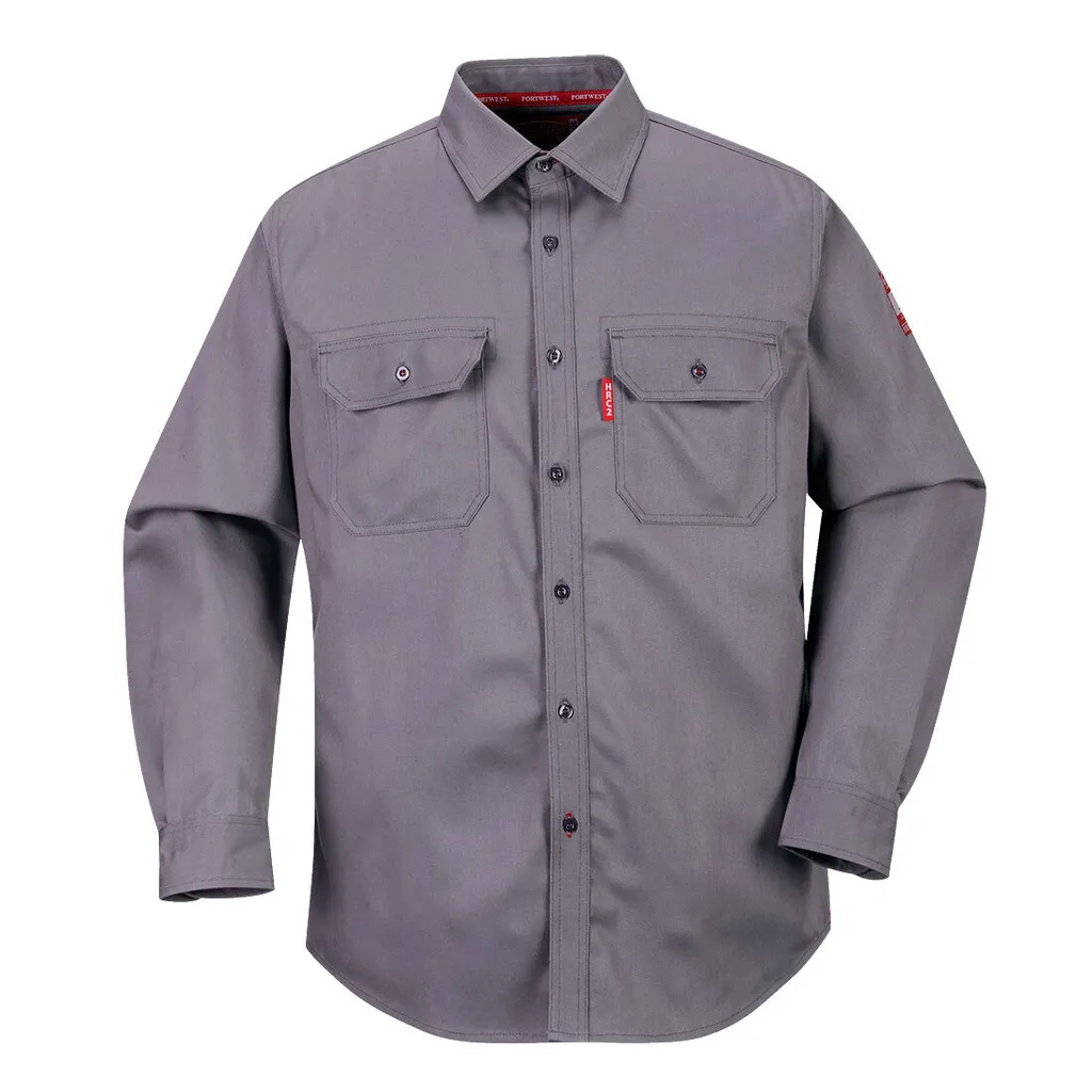 Chemise Portwest FR89 Bizflame 88/12 Grise 4XL - Vêtement de Travail FR
